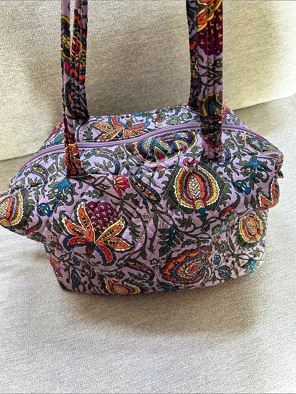 Vera Bradley Vera Tote Paisley Print Purple & Multicolor